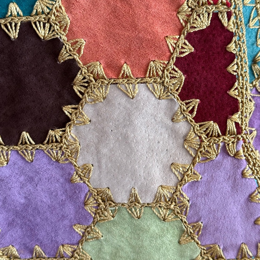 Leather And Crochet Boho Patchwork Vest - image 5